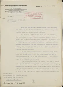 Quelle: Landeskirchliches Archiv Karlsruhe, Zoe Werner Bericht des Bevollmächtigten der FA Mannheim